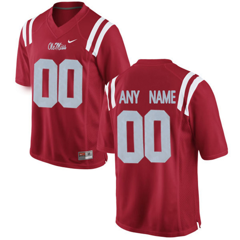 Men Ole Miss Rebels Customized College Alumni Football Limited Jersey Red